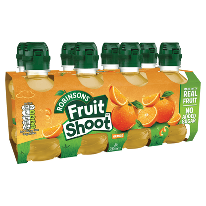 Robinsons Fruit Shoot Orange Juice Drink 8 x 200ml - UK Food & Drink - 5010102111967