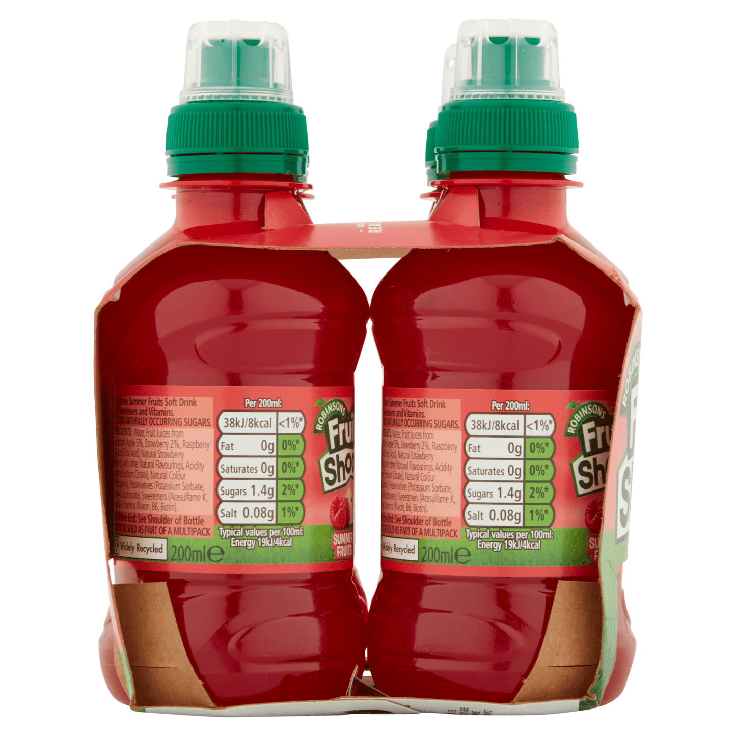Robinsons Fruit Shoot Summer Fruits Juice Drink 4 x 200ml - UK Food & Drink - 5010102111936