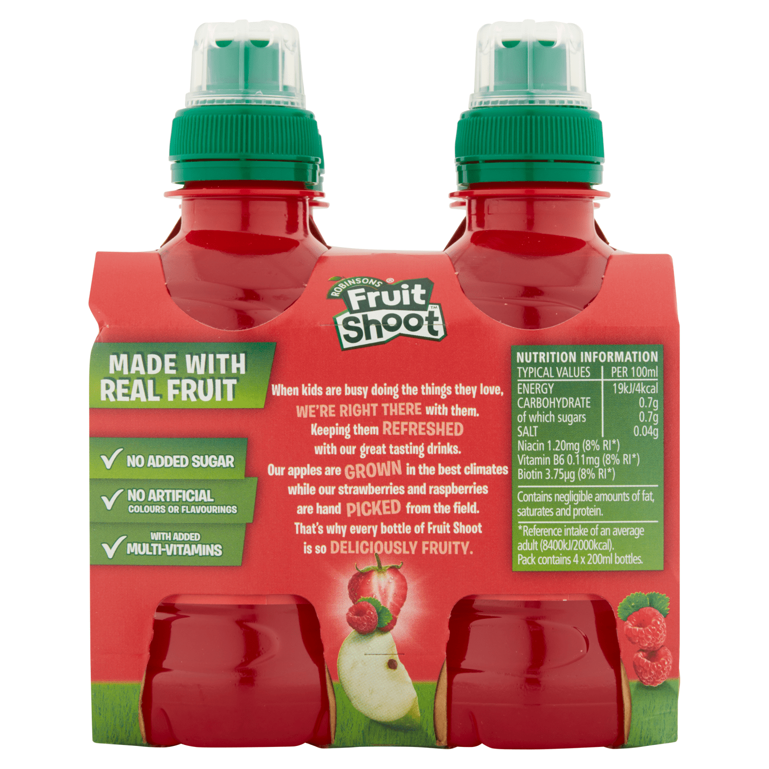 Robinsons Fruit Shoot Summer Fruits Juice Drink 4 x 200ml - UK Food & Drink - 5010102111936