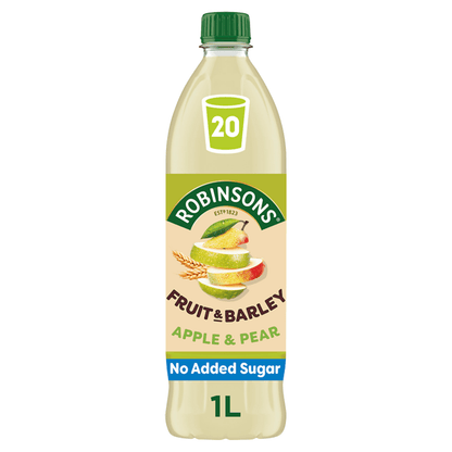 ROBINSONS Real Fruit & Barley in Every Drop Apple & Pear 1 Litre - UK Food & Drink - 5010102109643