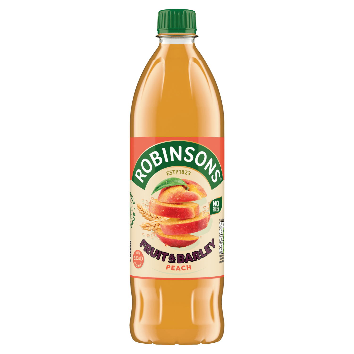 Robinsons Real Fruit & Barley Peach 1 Litre - UK Food & Drink - 5000147030699