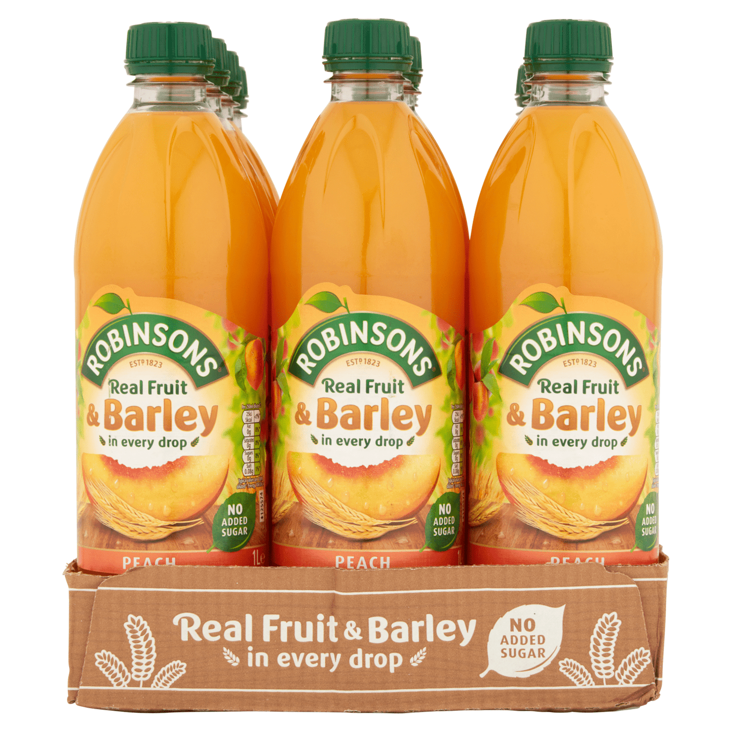 Robinsons Real Fruit & Barley Peach 1 Litre - UK Food & Drink - 5000147030699