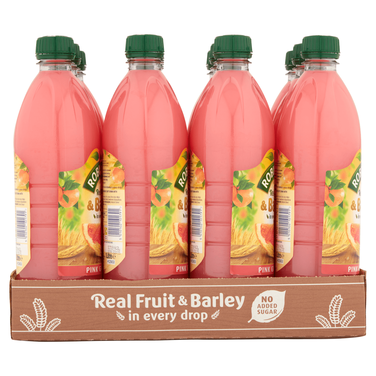 Robinsons Real Fruit & Barley Pink Grapefruit 1 Litre - UK Food & Drink - 5010102101791