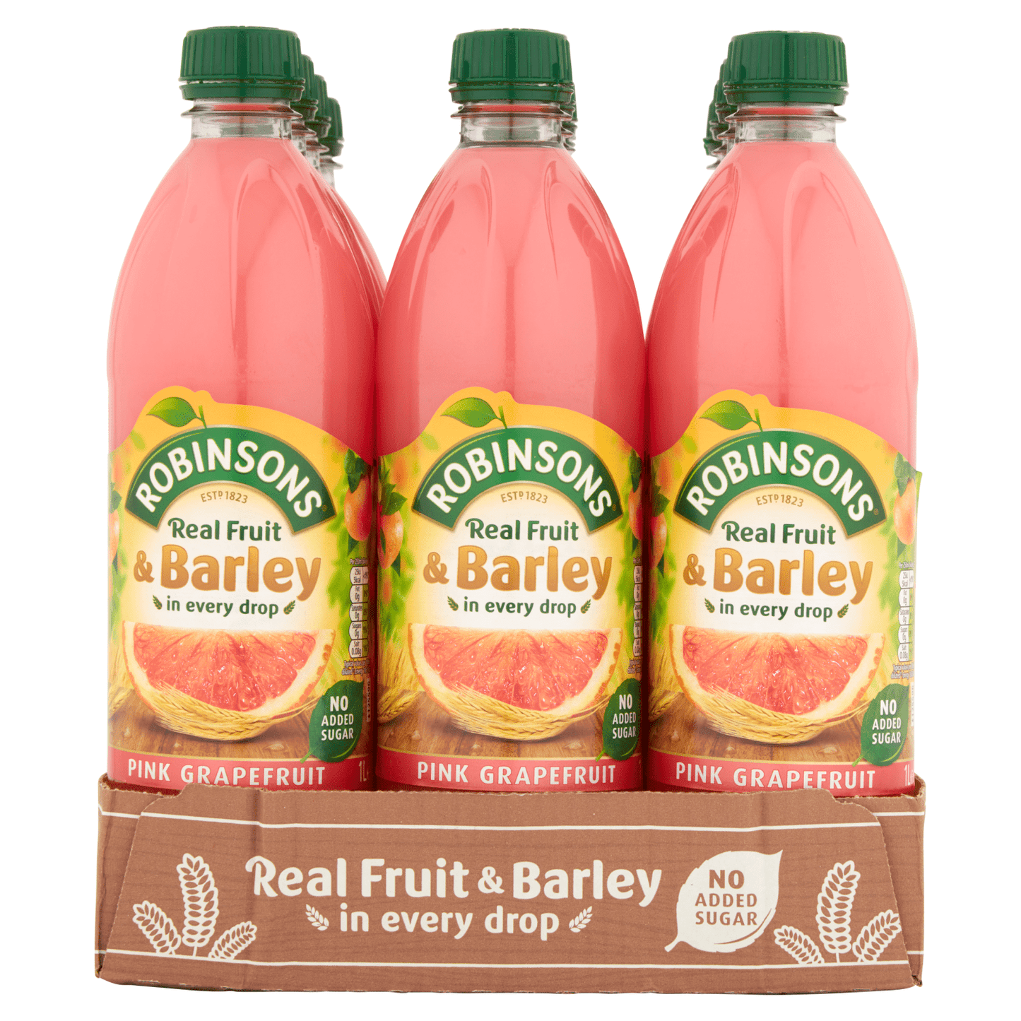 Robinsons Real Fruit & Barley Pink Grapefruit 1 Litre - UK Food & Drink - 5010102101791