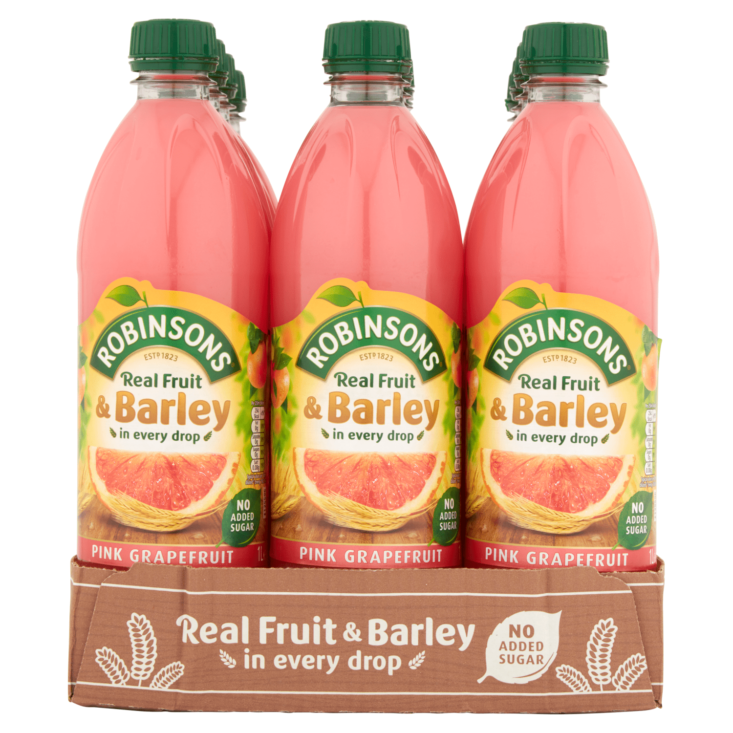 Robinsons Real Fruit & Barley Pink Grapefruit 1 Litre - UK Food & Drink - 5010102101791