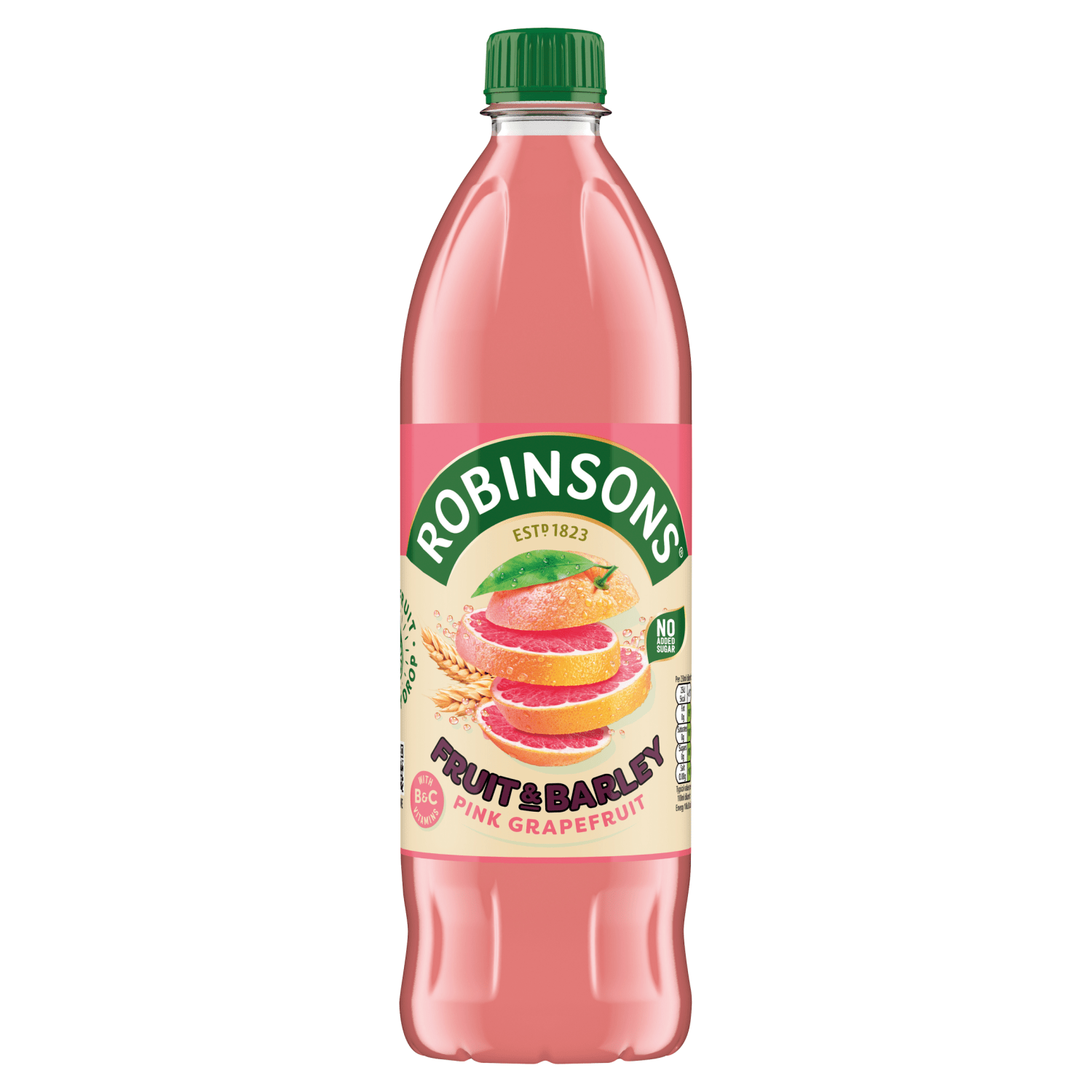 Robinsons Real Fruit & Barley Pink Grapefruit 1 Litre - UK Food & Drink - 5010102101791