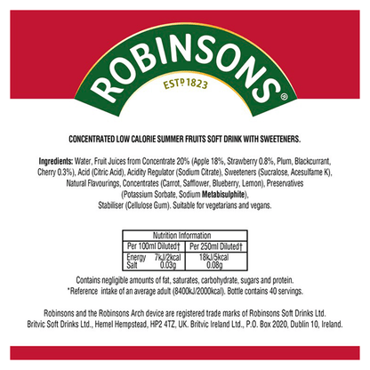 Robinsons Summer Fruits 750ml - UK Food & Drink - 5010102245167