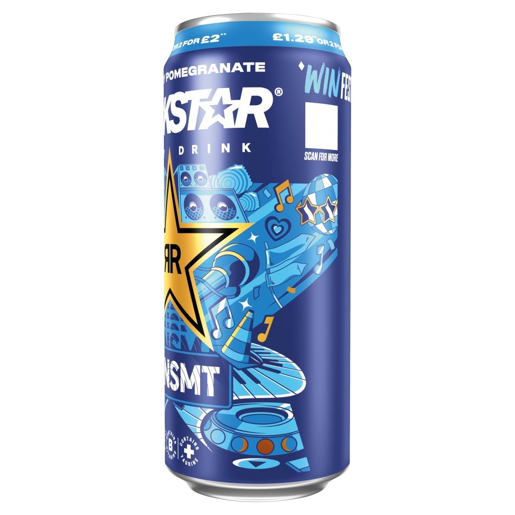 Rockstar Blueberry Pomegranate Acai Energy Drink 500ml - UK Food & Drink - 4060800307767