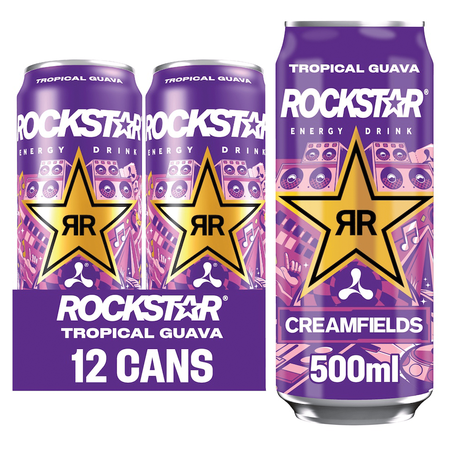 Rockstar Tropical Guava Energy Drink 500ml - UK Food & Drink - 5000382024255