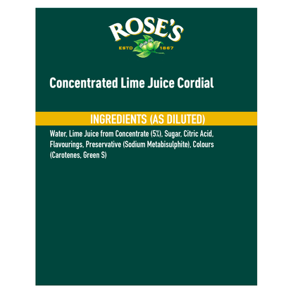 Rose's Lime Juice Cordial 1L - UK Food & Drink - 5000193140946