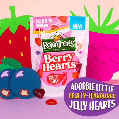 Rowntree's Berry Hearts 115g - UK Food & Drink - 8593893786059