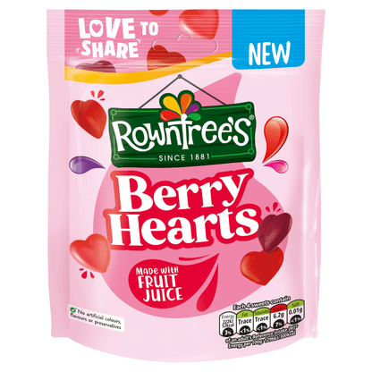 Rowntree's Berry Hearts 115g - UK Food & Drink - 8593893786059