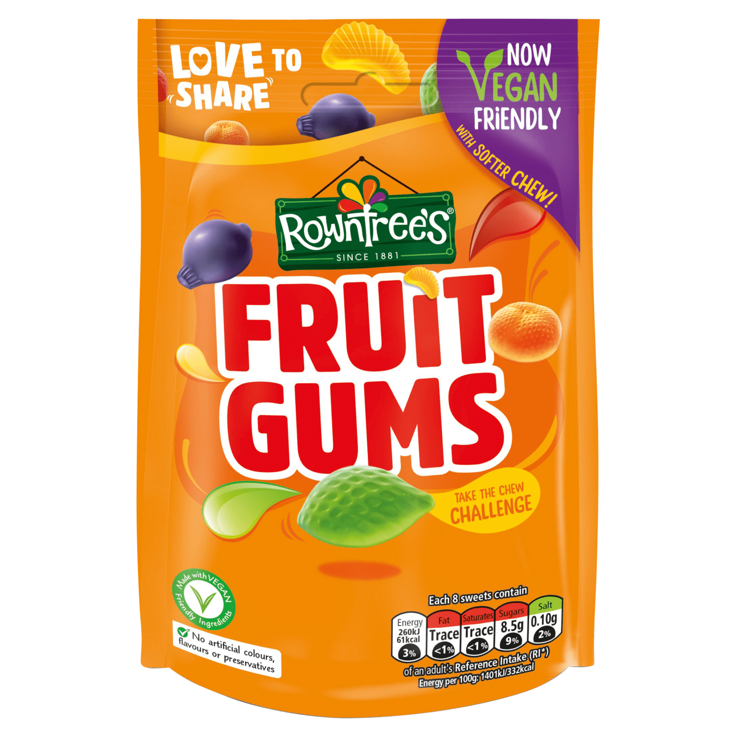Rowntree's Fruit Gums 150g - UK Food & Drink - 8445290019530