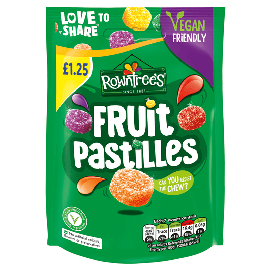 Rowntree's Fruit Pastilles 114g - UK Food & Drink - 8445290622624