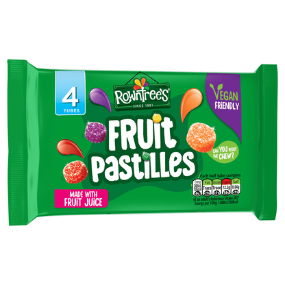 Rowntree's Fruit Pastilles Tubes 4 x 41g (164g) - UK Food & Drink - 8445291194823
