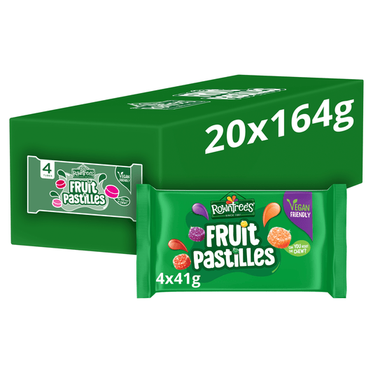 Rowntree's Fruit Pastilles Tubes 4 x 41g (164g) - UK Food & Drink - 8445291194823