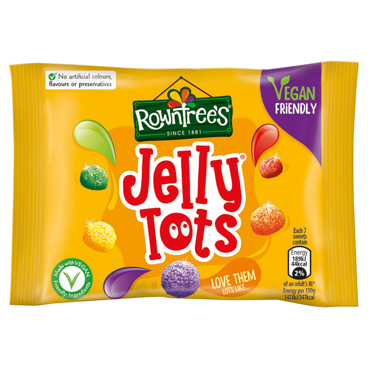 Rowntree's Jelly Tots Sweets Bag 42g - UK Food & Drink - 50426270