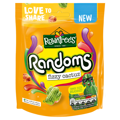 Rowntree's Randoms Fizzy Cactuz 130g - UK Food & Drink - 8593893789449