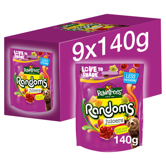 Rowntree's Randoms Juicers Sweets Sharing Bag 140g - UK Food & Drink - 8593893769816