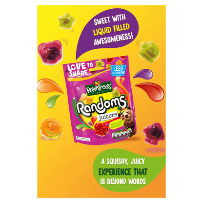 Rowntree's Randoms Juicers Sweets Sharing Bag 140g - UK Food & Drink - 8593893769816
