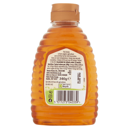 Rowse Organic Honey 340g - UK Food & Drink - 5011273040339