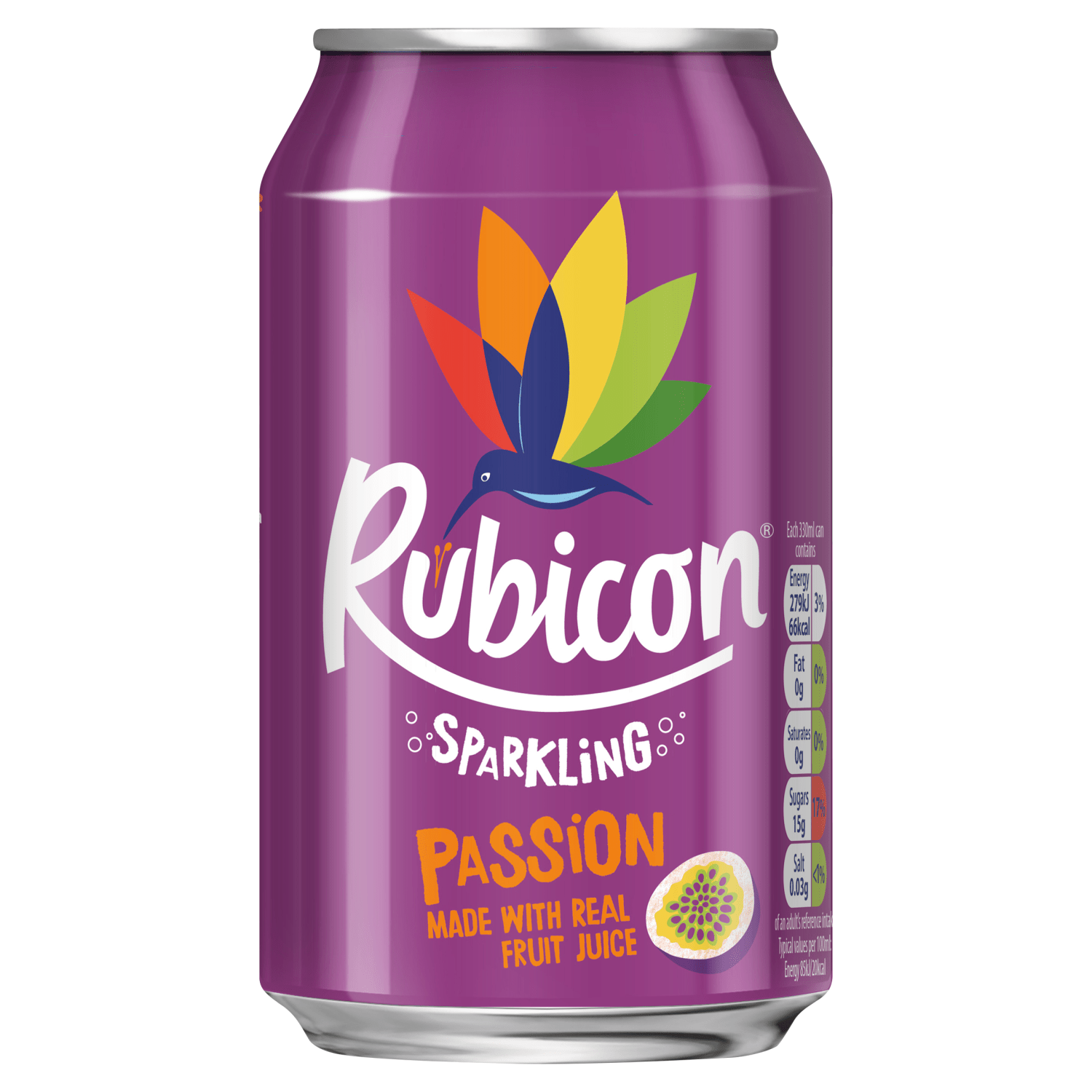 Rubicon Sparkling Passion 330ml - UK Food & Drink - 5011898001012