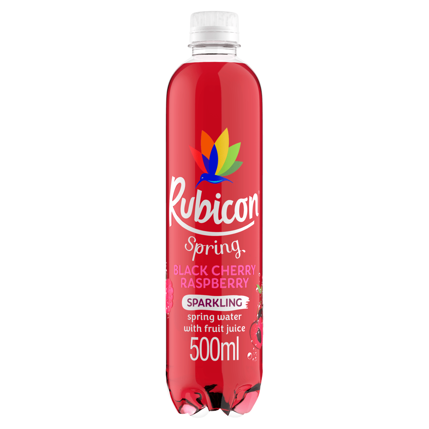 Rubicon Spring Black Cherry Raspberry Sparkling Spring Water 500ml - UK Food & Drink - 5000382102144