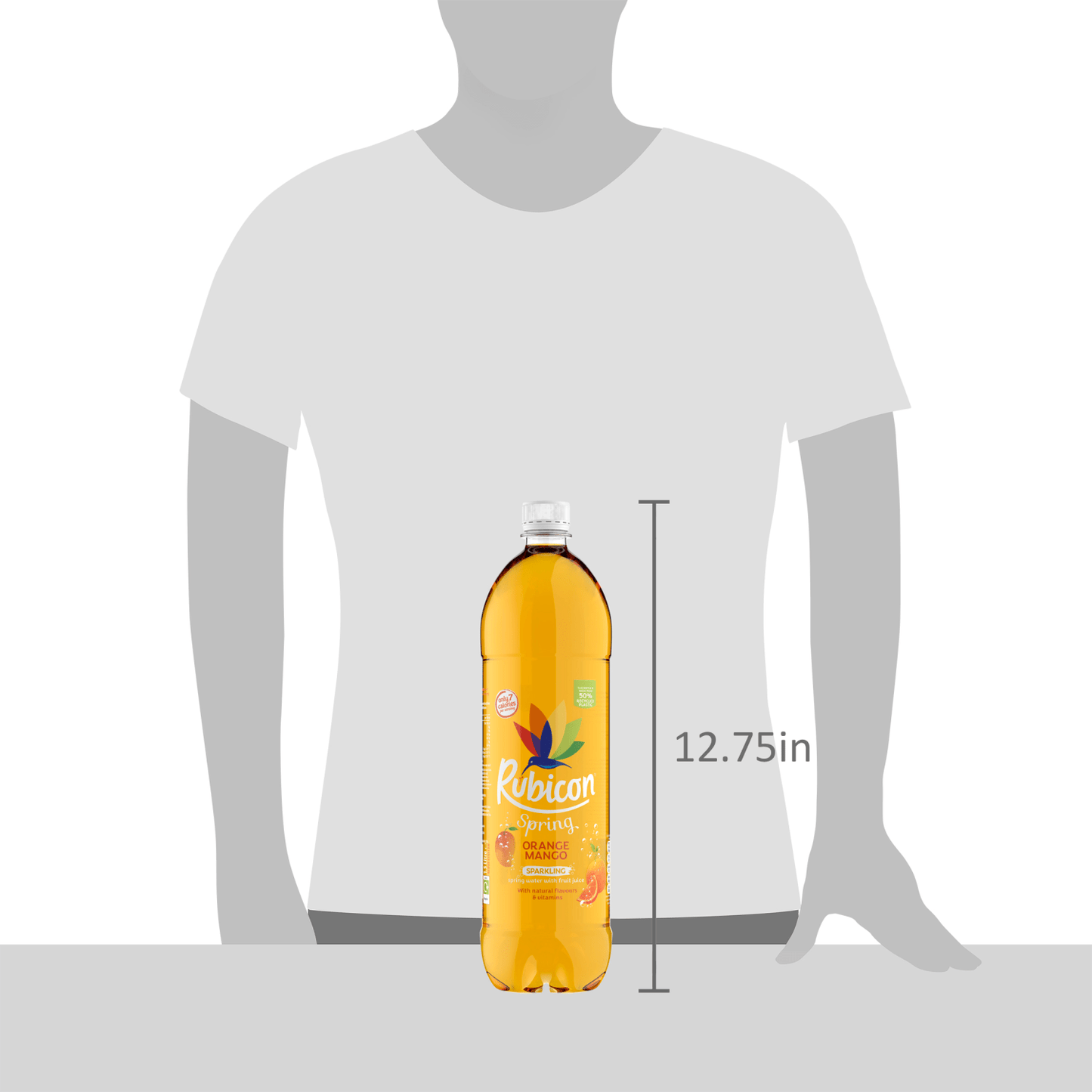 Rubicon Spring Orange Mango Flavoured Sparkling Spring Water 1.5L - UK Food & Drink - 5000382104407