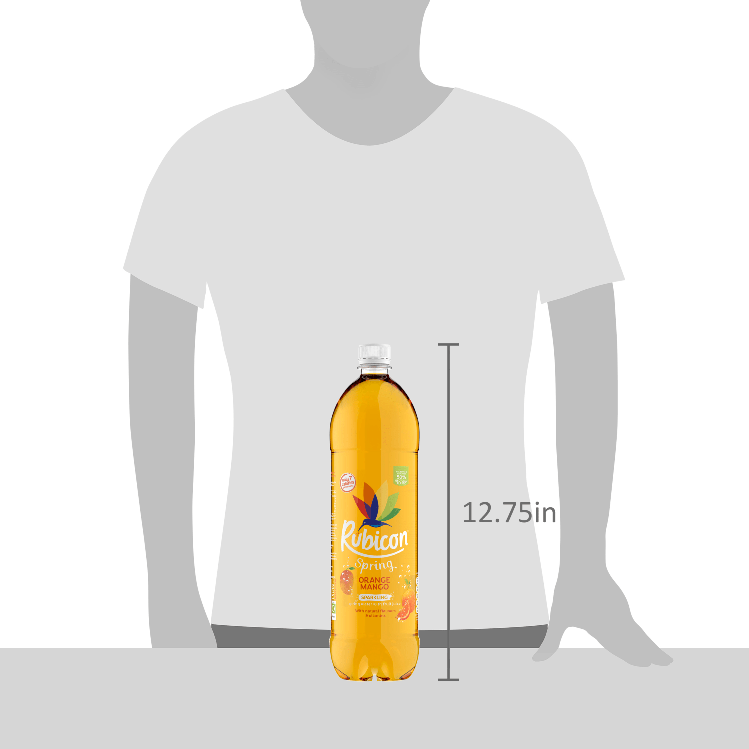 Rubicon Spring Orange Mango Flavoured Sparkling Spring Water 1.5L - UK Food & Drink - 5000382104407