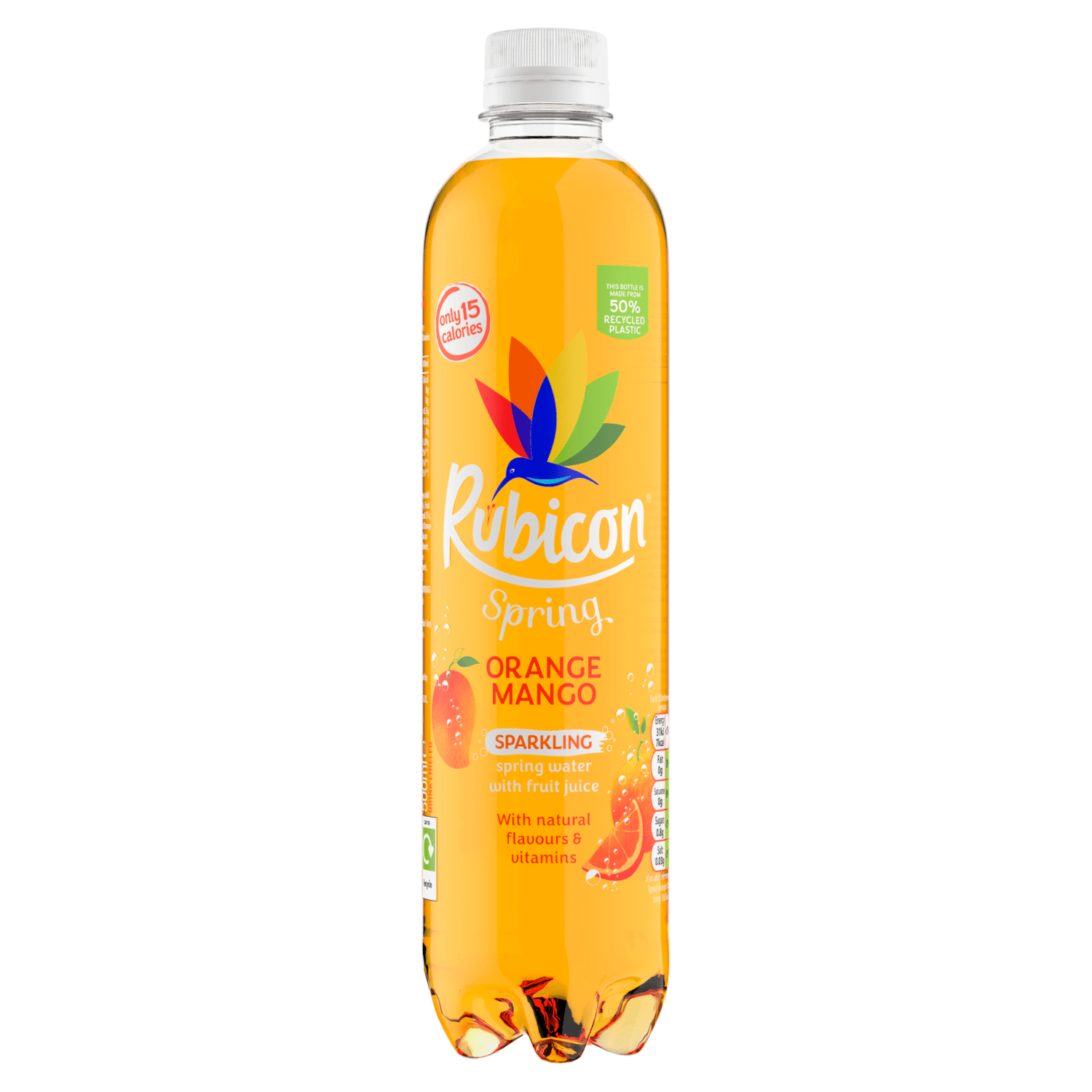 Rubicon Spring Orange Mango Flavoured Sparkling Spring Water 500ml - UK Food & Drink - 5000382102168