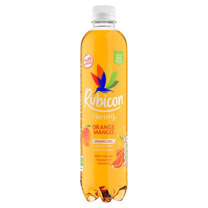 Rubicon Spring Orange Mango Flavoured Sparkling Spring Water 500ml - UK Food & Drink - 5000382102168