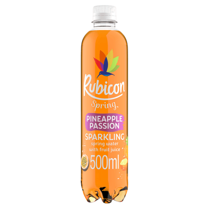 Rubicon Spring Pineapple Passion Flavoured Sparkling Spring Water 500ml - UK Food & Drink - 5000382111061