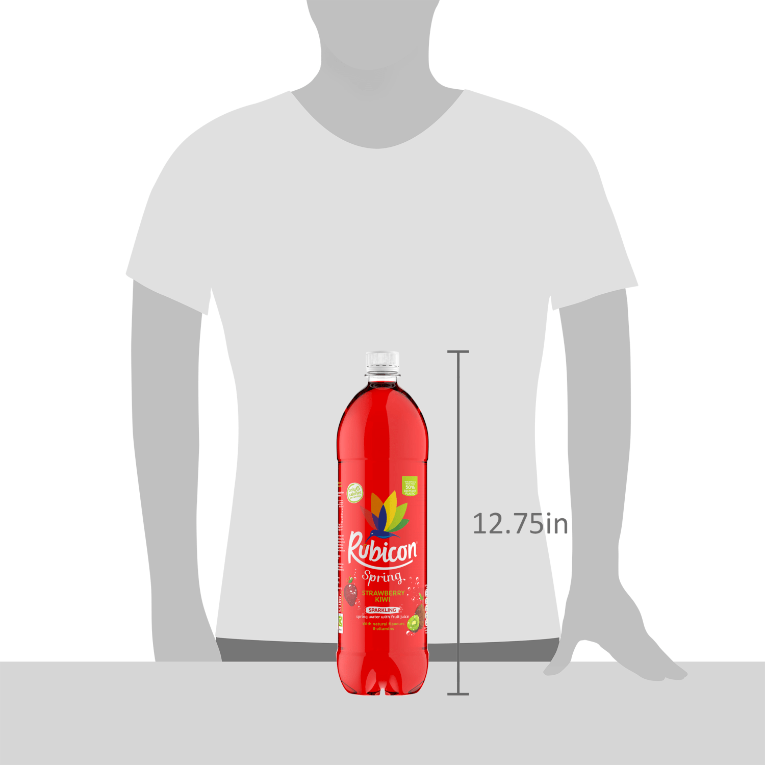 Rubicon Spring Strawberry Kiwi Flavoured Sparkling Spring Water 1.5 Litre - UK Food & Drink - 5000382104360