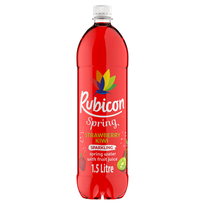 Rubicon Spring Strawberry Kiwi Flavoured Sparkling Spring Water 1.5 Litre - UK Food & Drink - 5000382104360