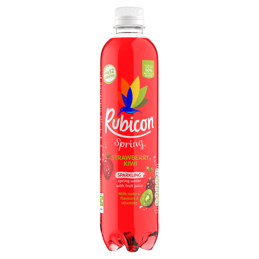 Rubicon Spring Strawberry Kiwi Flavoured Sparkling Spring Water 500ml - UK Food & Drink - 5000382102182