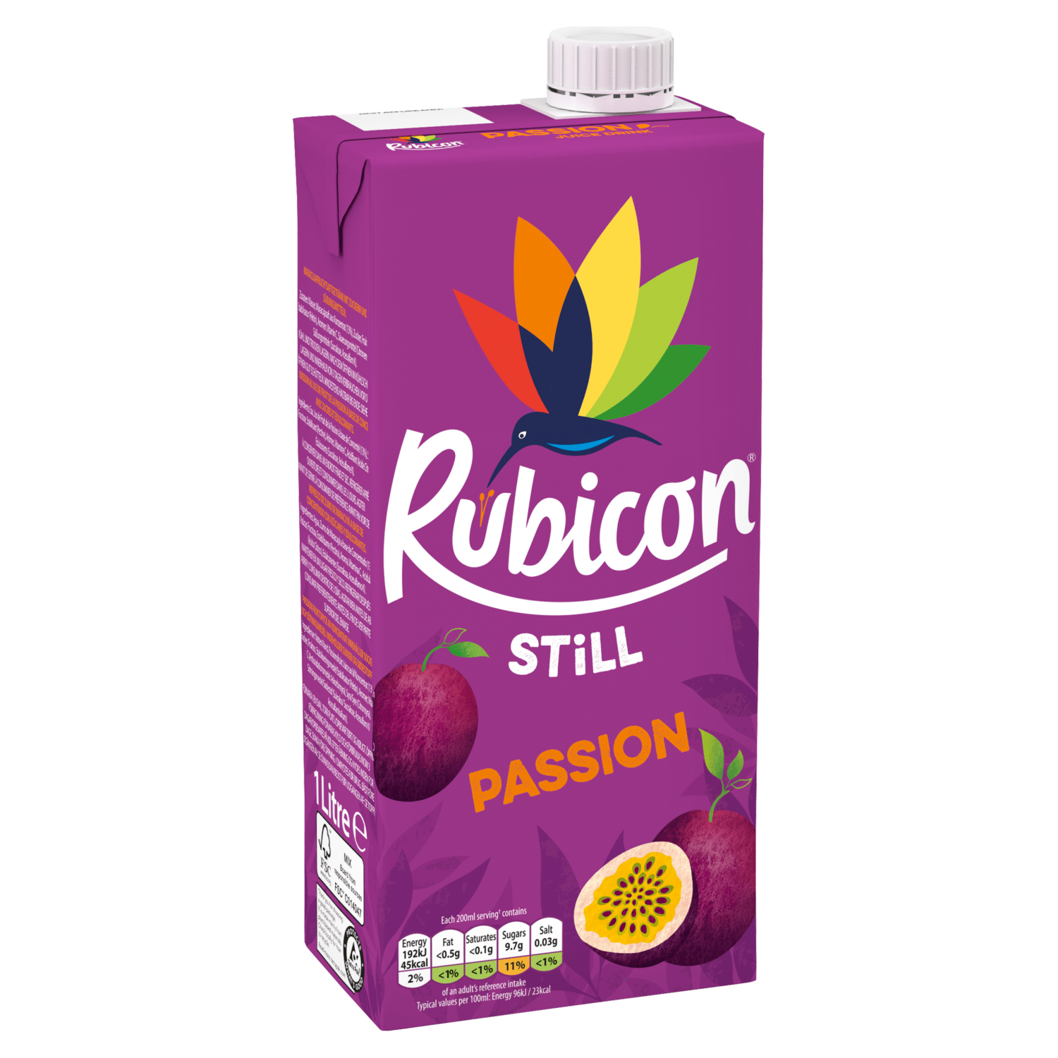 Rubicon Still Passion Juice Drink 1 Litre - UK Food & Drink - 5011898008011