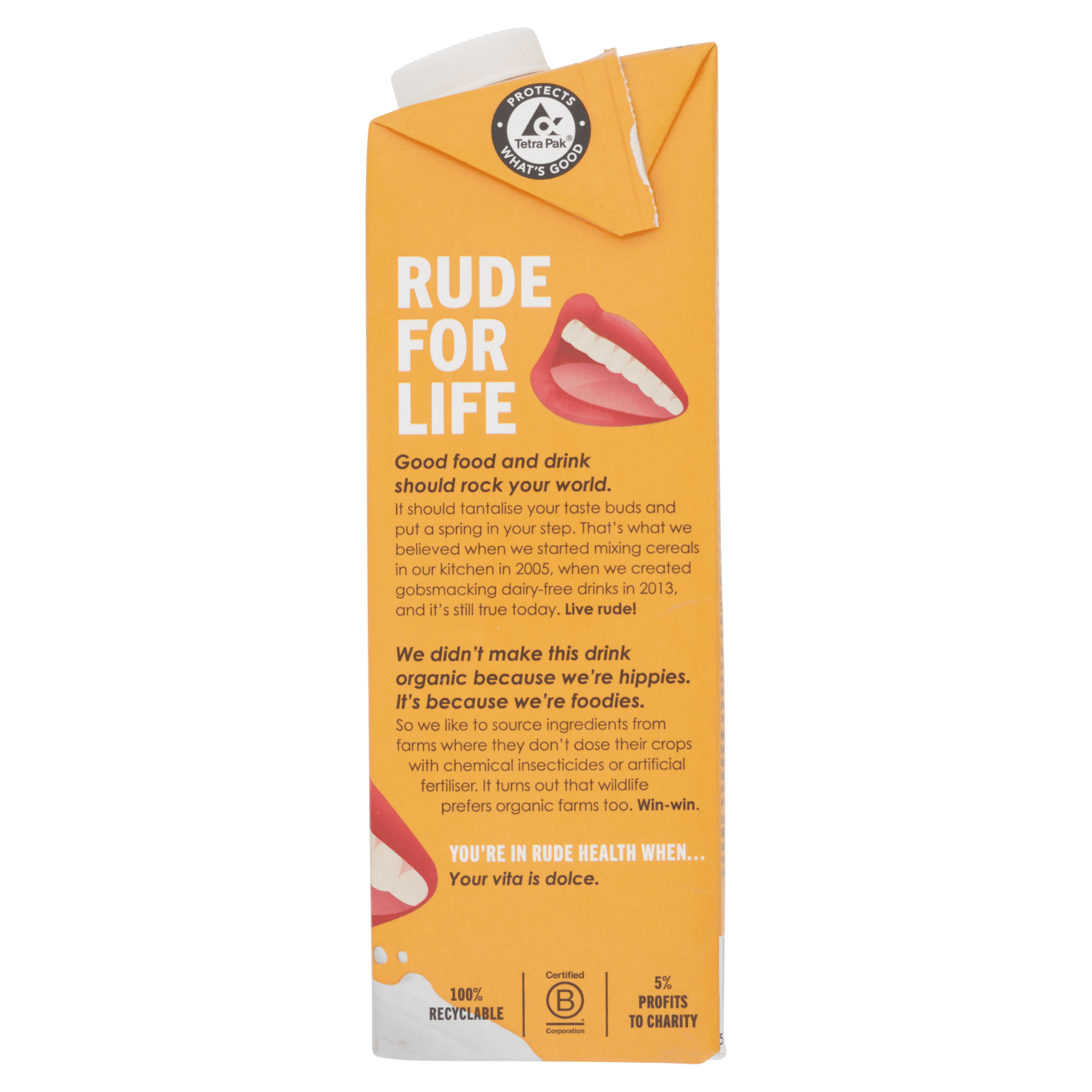 Rude Health Almond Organic 1L - UK Food & Drink - 5060120282019