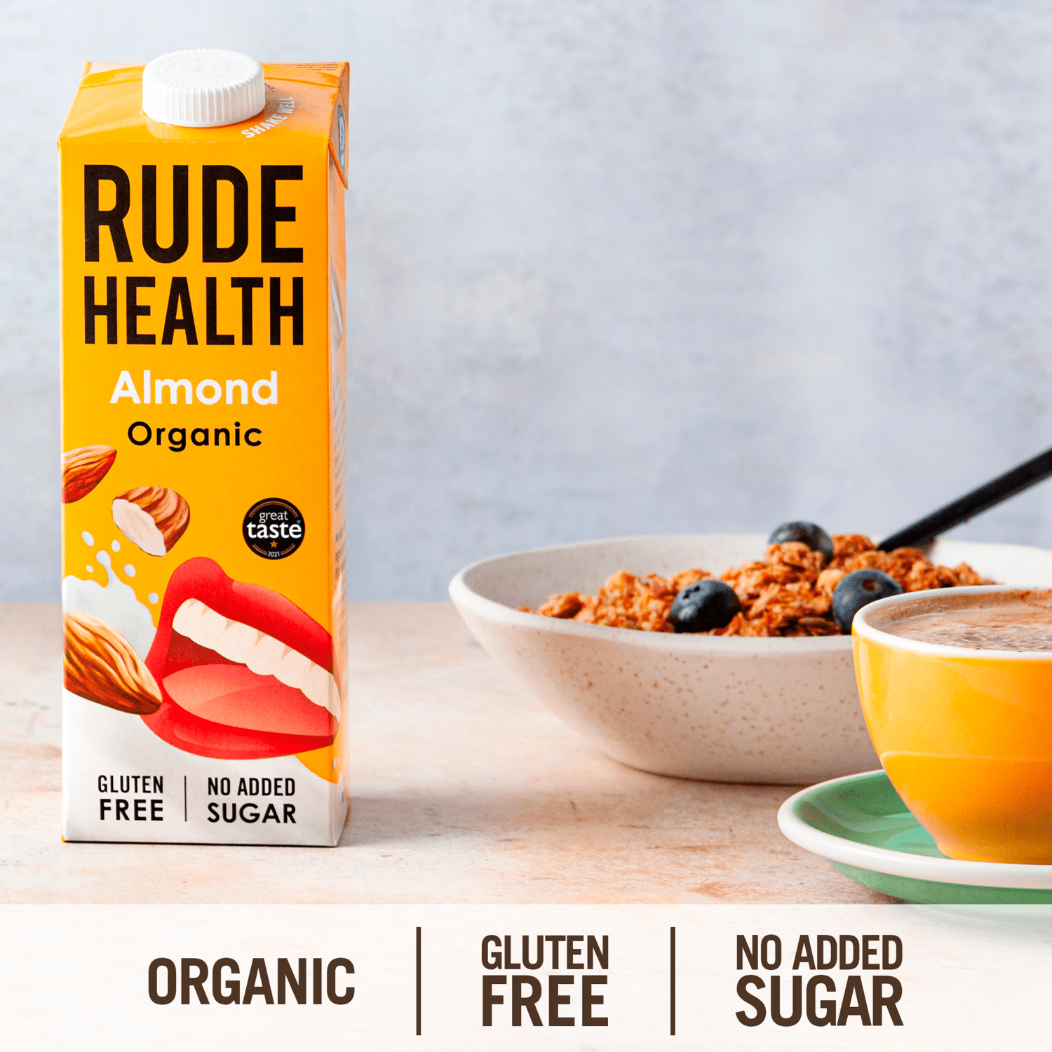 Rude Health Almond Organic 1L - UK Food & Drink - 5060120282019