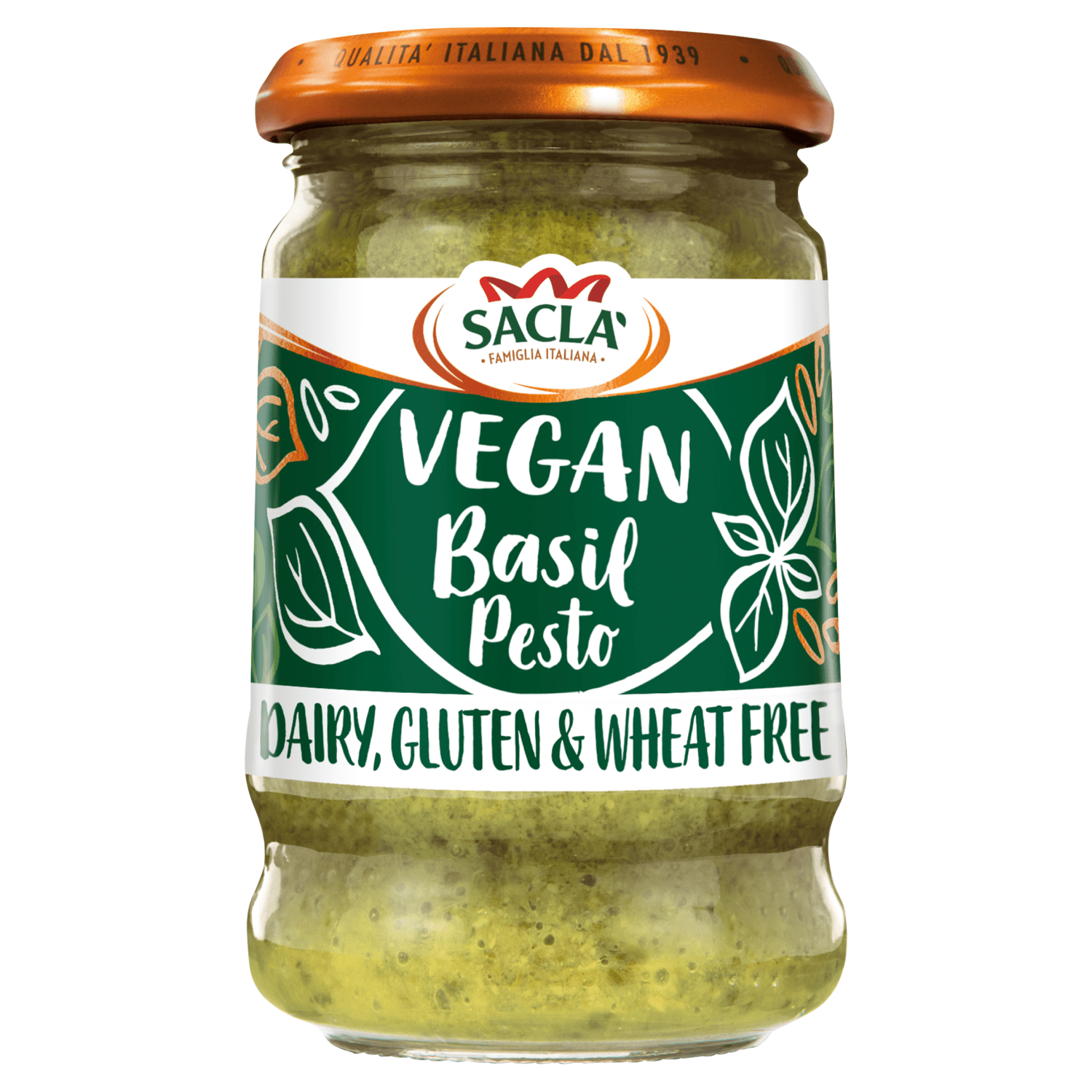 Sacla' Vegan Basil Pesto 190g - UK Food & Drink - 8001060024649