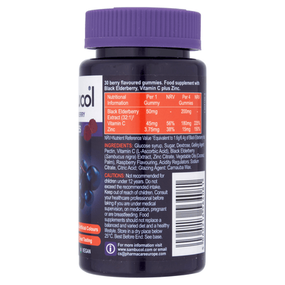 Sambucol Black Elderberry Immuno Forte 30 Gummies - UK Food & Drink - 5060216564081