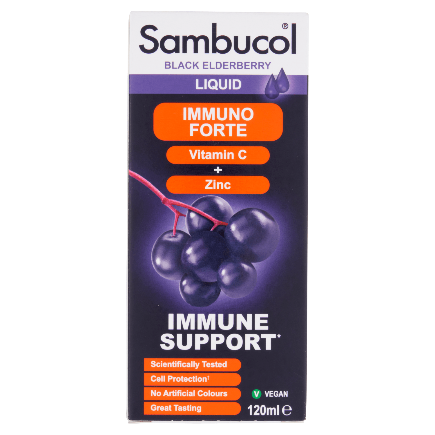 Sambucol Black Elderberry Immuno Forte Liquid 120ml - UK Food & Drink - 5060149820094