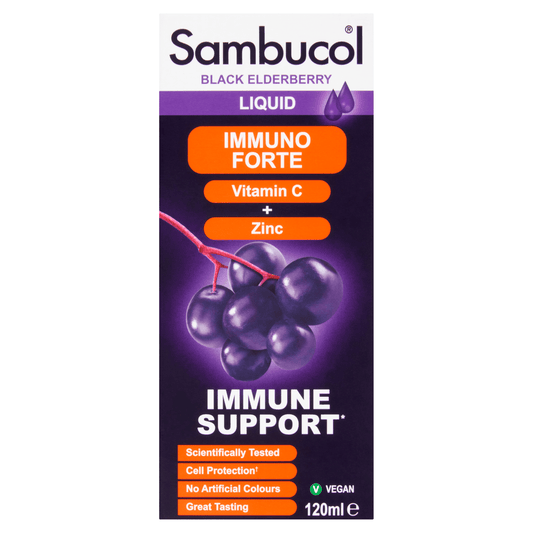 Sambucol Black Elderberry Immuno Forte Liquid 120ml - UK Food & Drink - 5060149820094