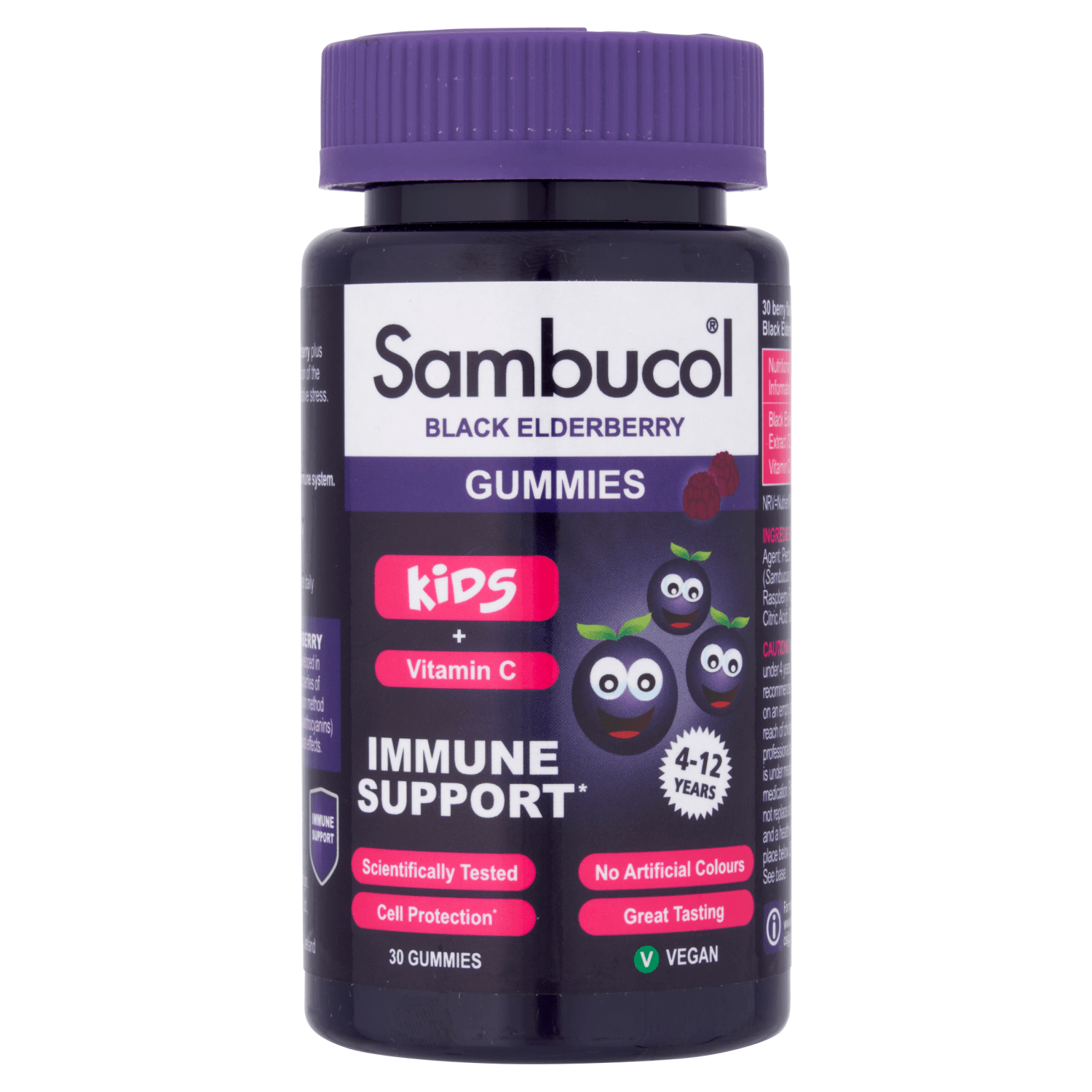 Sambucol Kids Black Elderberry 30 Gummies 4 - 12 Years - UK Food & Drink - 5060216564098