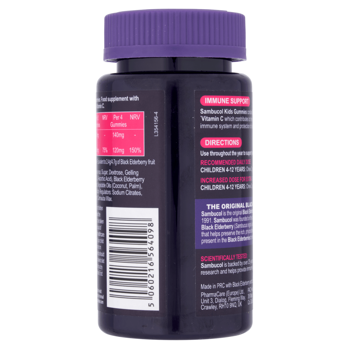 Sambucol Kids Black Elderberry 30 Gummies 4 - 12 Years - UK Food & Drink - 5060216564098