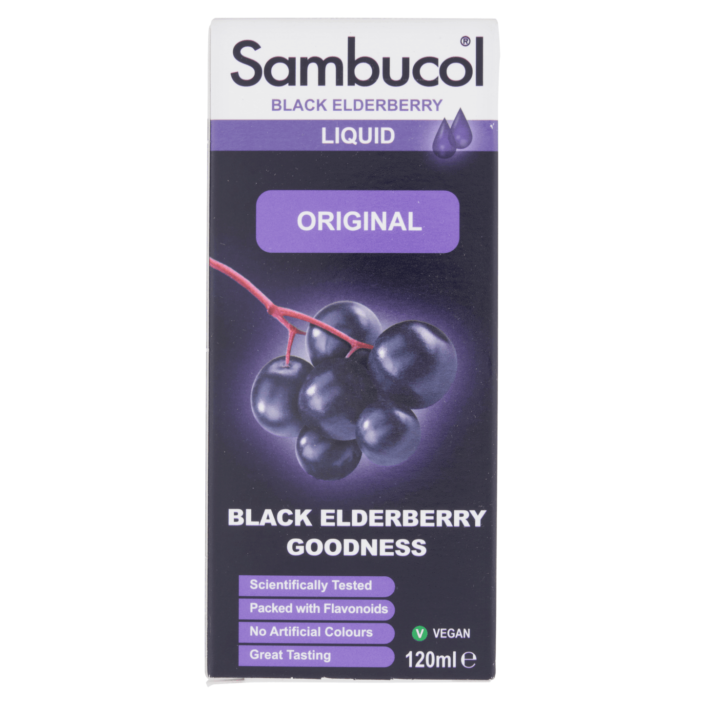 Sambucol Original Black Elderberry Liquid 120ml - UK Food & Drink - 5060216560151