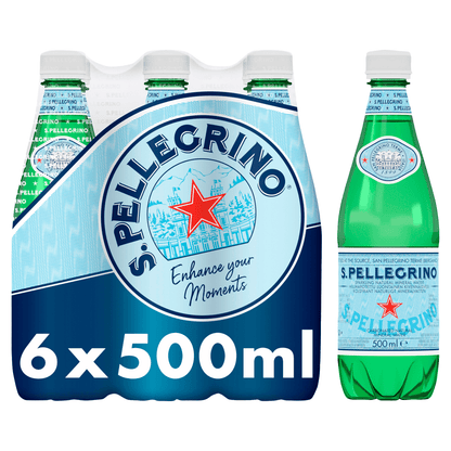 San Pellegrino Sparkling Natural Mineral Water 6x500ml - UK Food & Drink - 8002270126802