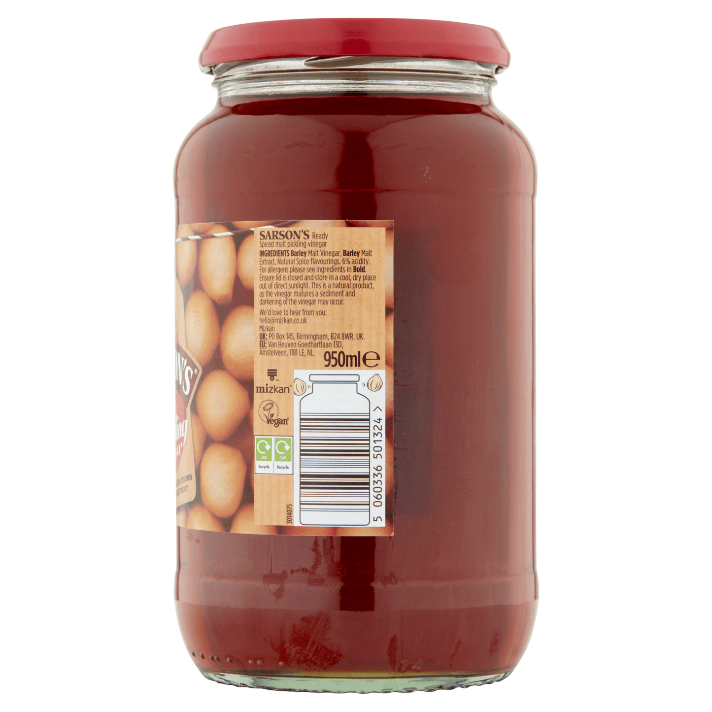 Sarson's Classic Malt Pickling Vinegar 950ml - UK Food & Drink - 5060336501324