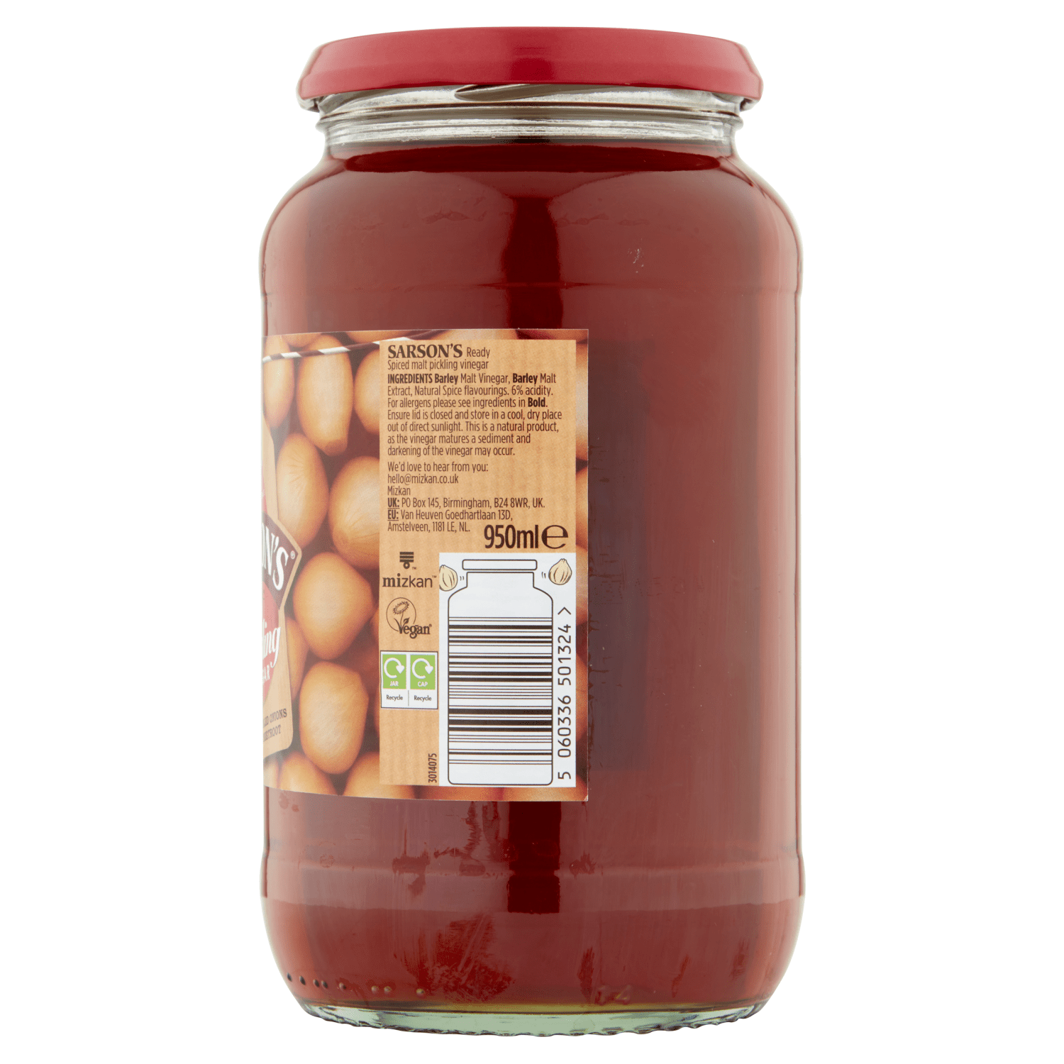 Sarson's Classic Malt Pickling Vinegar 950ml - UK Food & Drink - 5060336501324