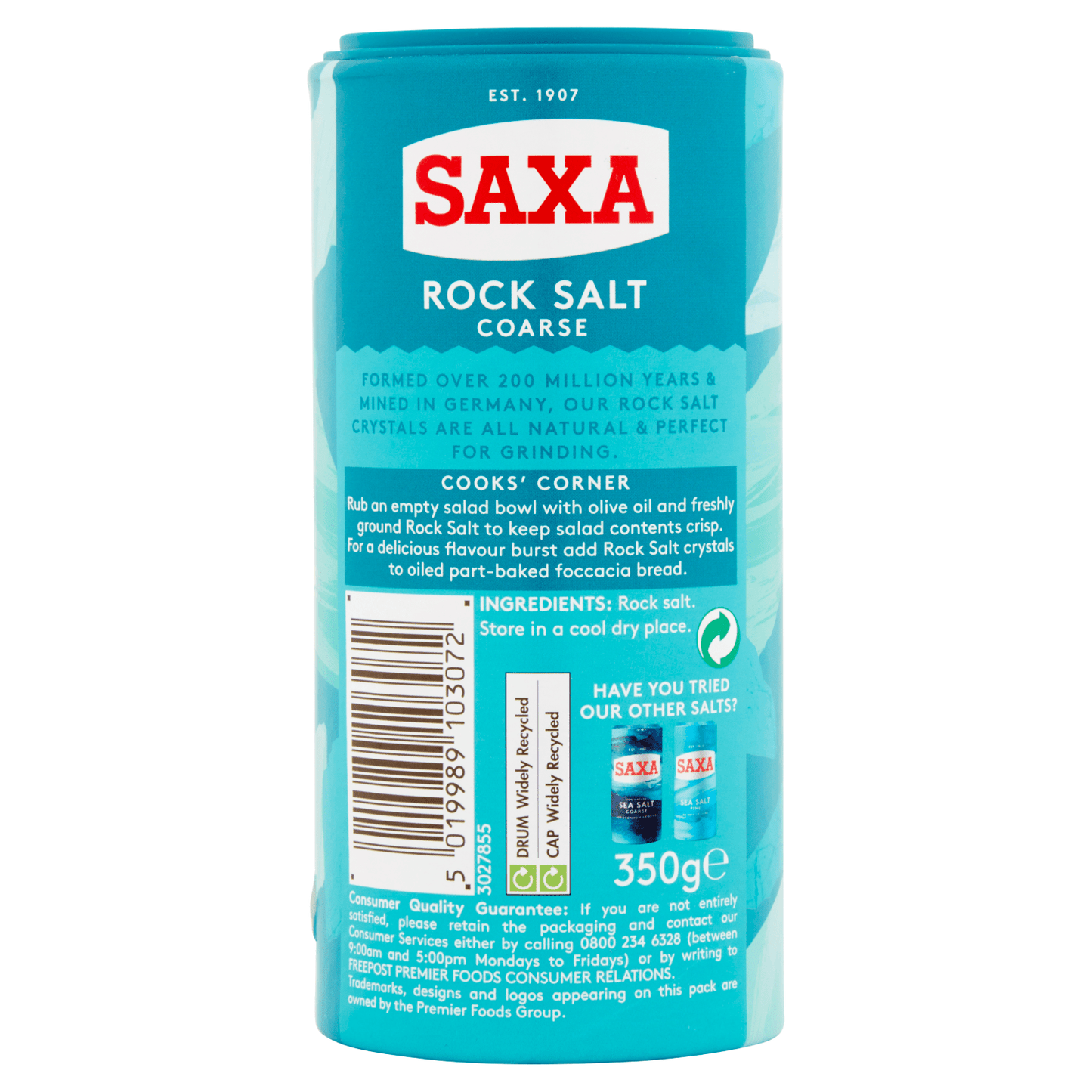 Saxa Rock Salt Coarse 350g - UK Food & Drink - 5019989103072
