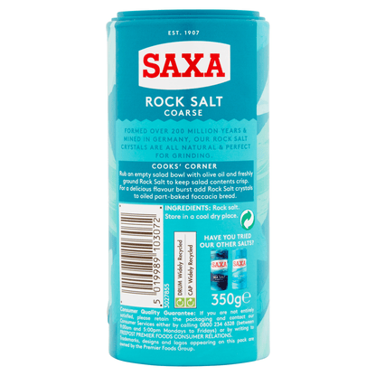 Saxa Rock Salt Coarse 350g - UK Food & Drink - 5019989103072